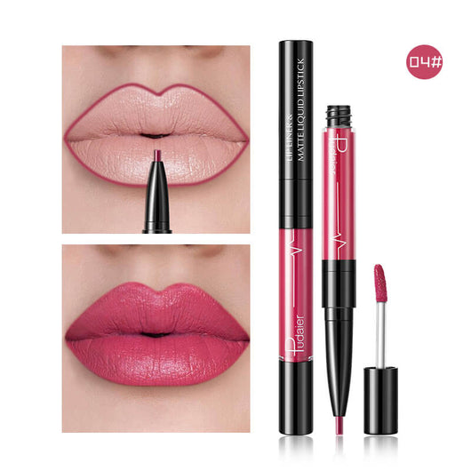 Labial Líquido 2 en 1 Mate y Perfilador - Tinte Rojo Ágata Profesional - Image 13
