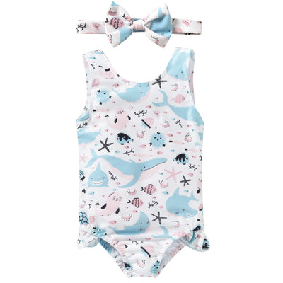 Traje de Baño Infantil de Una Pieza con Diseño de Cangrejo Cartoon - Image 17