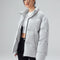 Chaqueta de Plumas de Pato Blanco para Hombre con Cuello de Pie