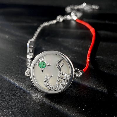 Pulsera Plata 925 Constelación Escorpio Esmeralda - Diseño Original - Image 10