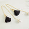 Female tassel earrings pearl earrings Negro