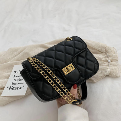 Bolso Bandolera Cuadrado con Cadena de Diamantes - Diseño Versátil - Image 16