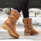 Botas Medianas Cómodas de Punta Redonda para Mujer Tallas Grandes - Image 9