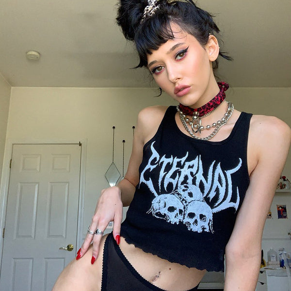 Chaleco Corto Gothic Punk para Mujer - Estilo Urbano ETERNRL