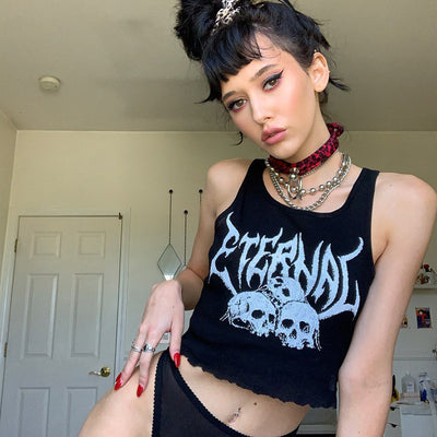 Chaleco Corto Gothic Punk para Mujer - Estilo Urbano ETERNRL