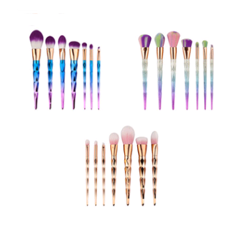 Set de 7 Brochas de Maquillaje Profesional con Diseño de Diamante - Image 2