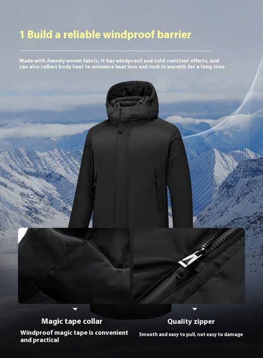 Chaqueta Impermeable Térmica de Algodón Grueso para Actividades al Aire Libre - Image 11