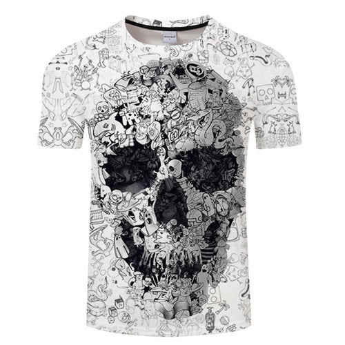 Playera de Manga Corta con Estampado Digital
