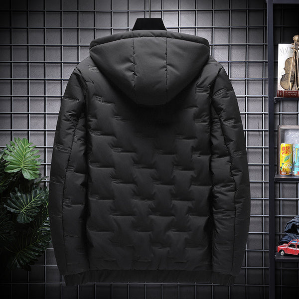 Chaqueta Acolchada de Invierno con Capucha para Hombre