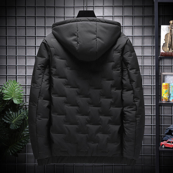 Chaqueta Acolchada de Invierno con Capucha para Hombre