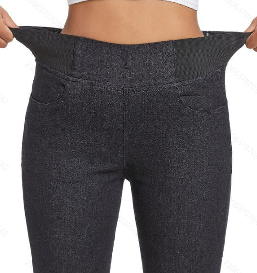 Pantalones Vaqueros Térmicos Ajustados para Mujer con Forro Polar - Image 9