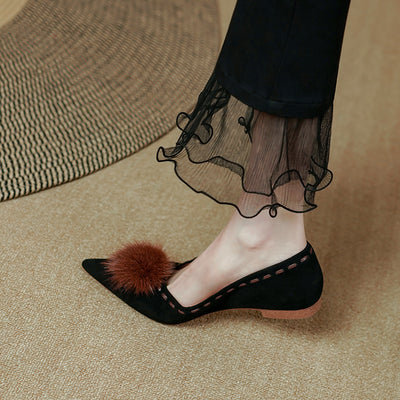 Zapatos de Tacón Elegantes para Mujer con Punta Afilada en Cuero - Image 2