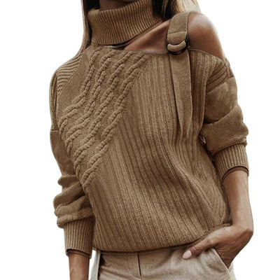 Suéter Mujer Invierno Estampado Leopardo con Costuras Decorativas - Image 10