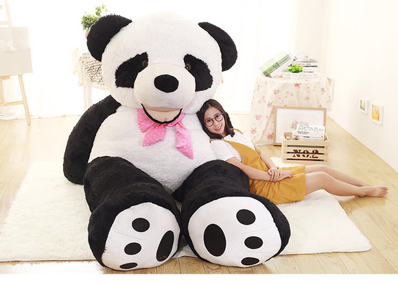Peluche Panda Gigante con Moño - Muñeco Panda Suave y Adorable