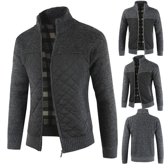 Cardigan Acolchado de Terciopelo para Hombre