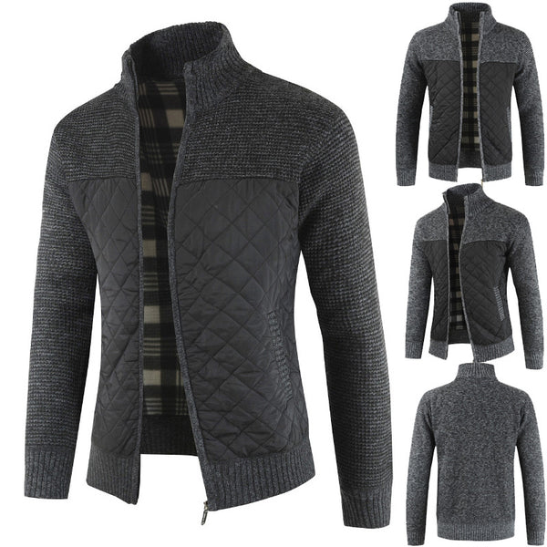 Cardigan Acolchado de Terciopelo para Hombre