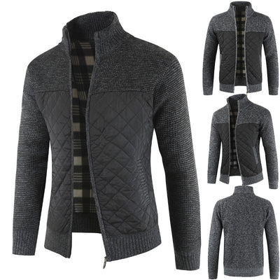 Cardigan Acolchado de Terciopelo para Hombre