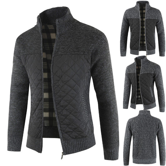 Cardigan Acolchado de Terciopelo para Hombre