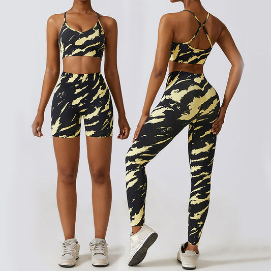 Traje de Yoga Estampado Camuflaje sin Costuras - Image 2