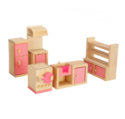 Muebles de Casa de Muñecas de Madera Delicada - Image 8