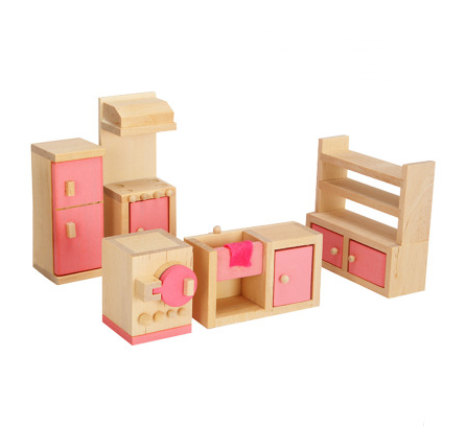 Muebles de Casa de Muñecas de Madera Delicada - Image 8