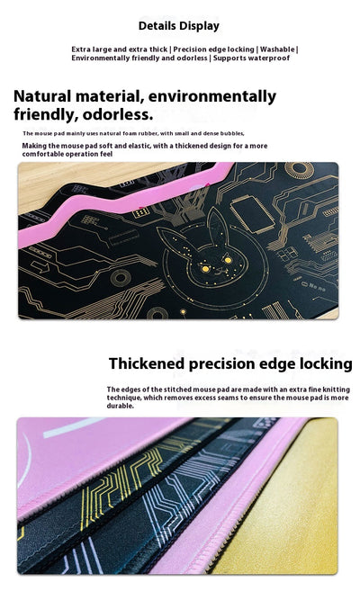 Tapete para Mouse Gaming con Diseño de Orejas de Gato - Teclado Oversized para Escritorio - Image 7