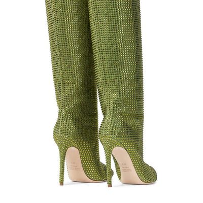 Botas Altas de Tacón Stiletto con Strass y Punta Fina en Cachemira - Image 8