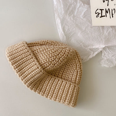 Gorro Infantil de Lana Tejida Otoño Invierno - Diseño Cáscara de Melón - Image 10