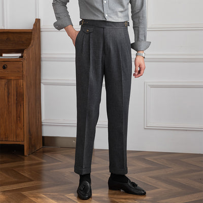 Pantalón Talle Alto Recto con Doble Pliegue Retro - Image 16