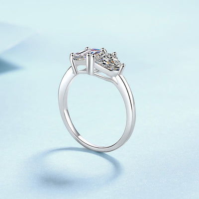 Anillo de Plata 925 Cubo Amor Infinito con Moissanita de 2 Quilates - Image 3