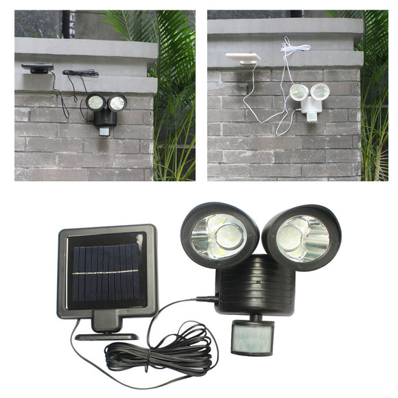 Luminária Solar Dupla com Sensor de Movimento 22 LEDs - Iluminação Inteligente para Áreas Externas