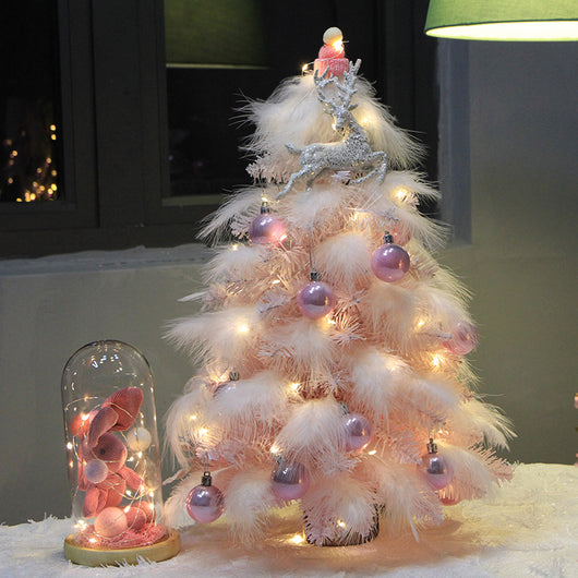 Árbol de Navidad Decorativo de Escritorio con Plumas - Image 6
