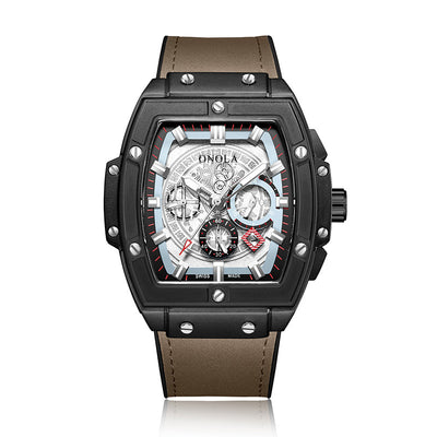 Reloj de Cuarzo Multifuncional Diseño Barril para Hombre - Image 21