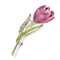 Tulip flower diamond brooch Morado