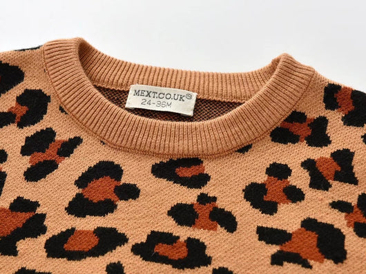 Suéter Infantil Estilo Coreano con Estampado de Leopardo - Image 2