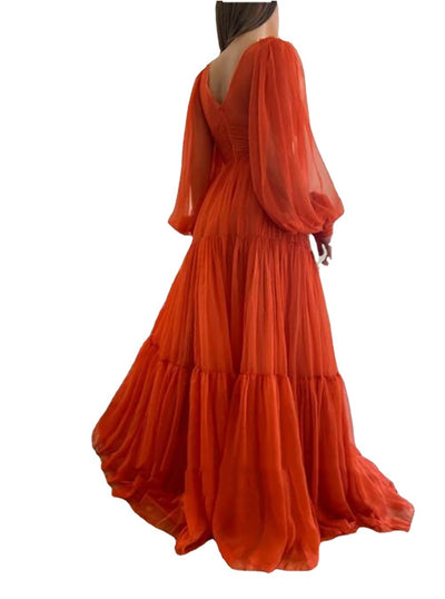 Vestido de Gasa Elegante con Escote Profundo para Fiestas - Image 6