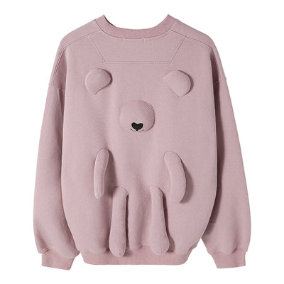 Suéter de Cuello Redondo con Oso Tridimensional - Image 17