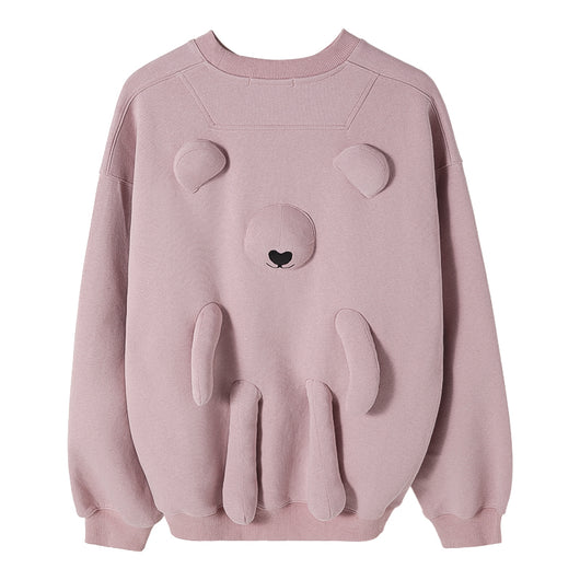 Suéter de Cuello Redondo con Oso Tridimensional - Image 17