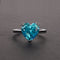 Simple and versatile heart-shaped ring Azul NO.10