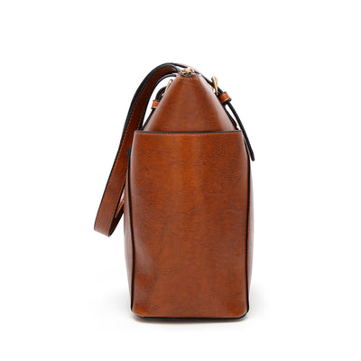 Bolso Tote de Cuero Encerado para Mujer - Gran Capacidad - Image 20