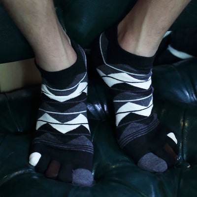 Calcetines Británicos de Algodón Puro con Dedos Separados para Hombre - Image 8