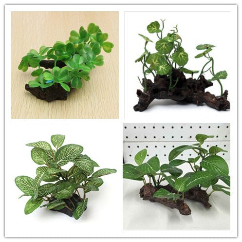 Planta Decorativa Artificial de Pasto y Madera - Image 4