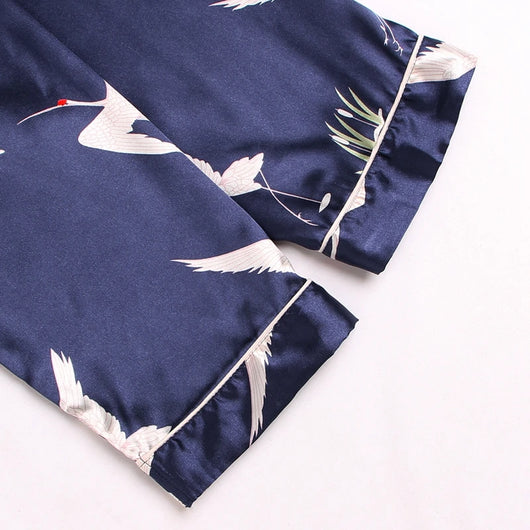 Pijamas de Seda para Parejas - Manga Larga Fresca y Cómoda - Image 52