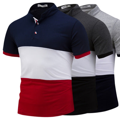 Playera Colorblock con Cuello de Pie Manga Corta - Image 5