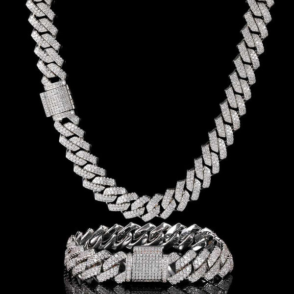 Pulsera Hip Hop Doble Fila 14mm - Estilo Urbano Premium