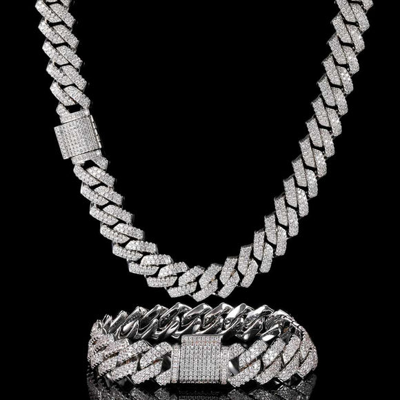Pulsera Hip Hop Doble Fila 14mm - Estilo Urbano Premium