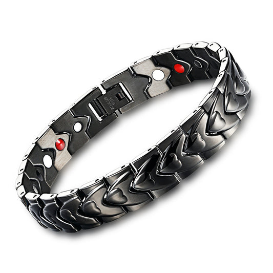 Pulsera Magnética de Corazón en Acero de Titanio - Image 2
