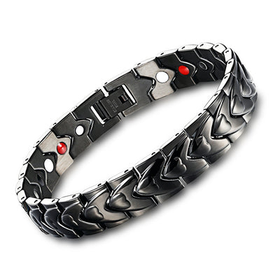 Pulsera Magnética de Corazón en Acero de Titanio - Image 2