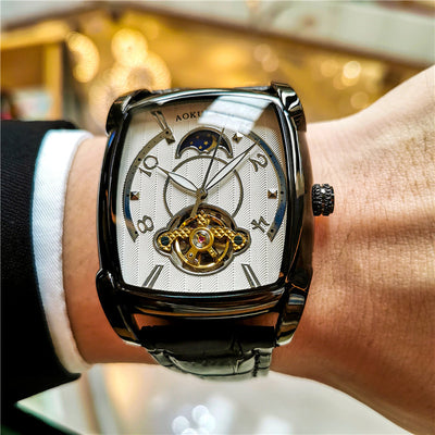 Reloj Mecánico Automático Hombre Esfera Grande Cuadrada - Image 17