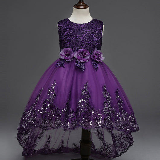 Vestido de Princesa para Niña con Lentejuelas - Diseño de Novia Infantil - Image 5